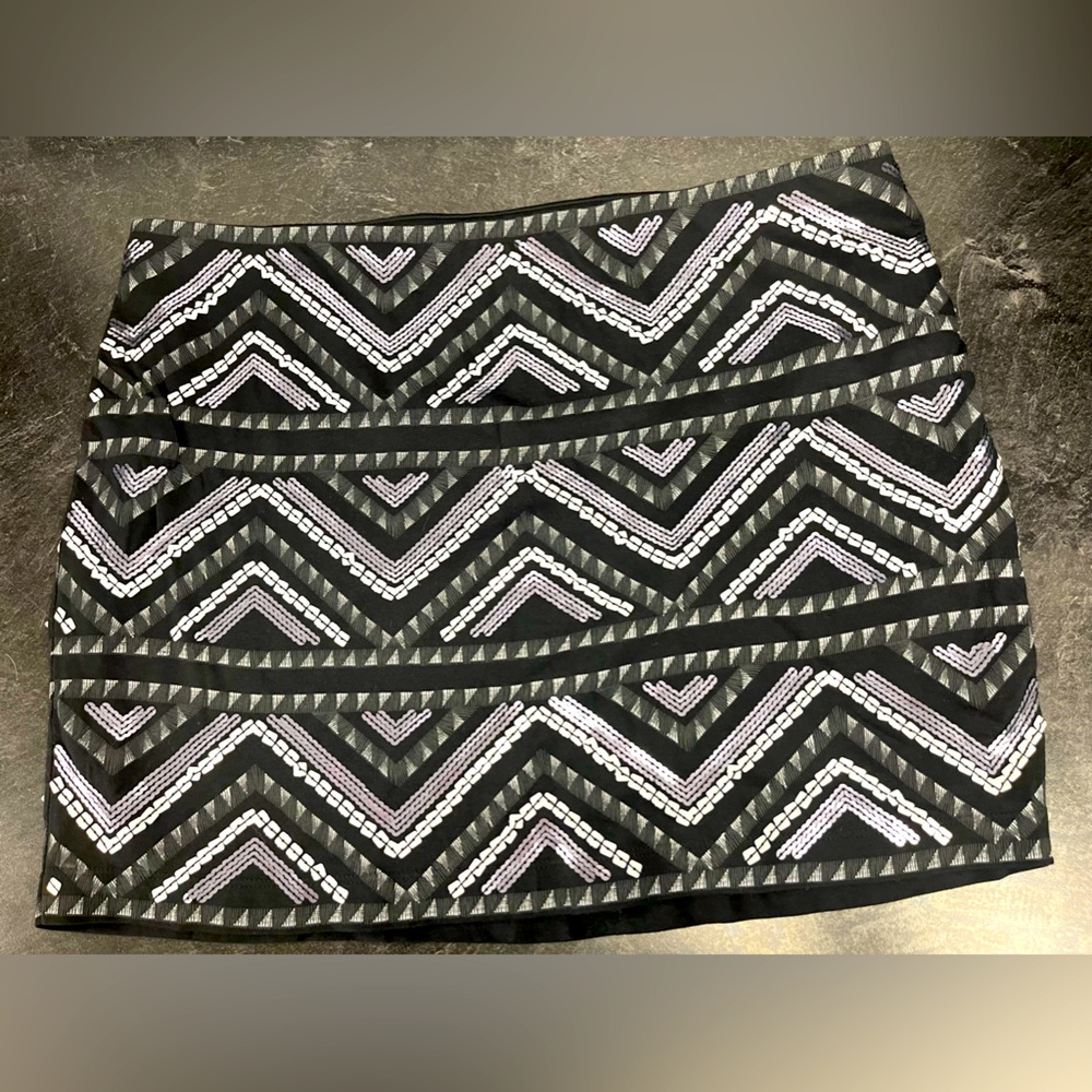 Mini black flashy skirt